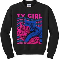 Tv Girl Album Frenchs Exit Who Really Cares Cat Tv Girl Kids Sweatshirt