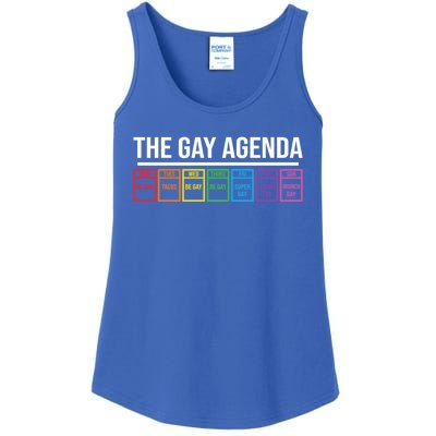 The Gay Agenda Lgbt Pride Funny Pride Month Great Gift Ladies Essential Tank