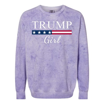 Trump Girl American Flag Vote Trump Republican Trump Girl Us Flag Conservative Colorblast Crewneck Sweatshirt