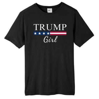 Trump Girl American Flag Vote Trump Republican Trump Girl Us Flag Conservative Tall Fusion ChromaSoft Performance T-Shirt