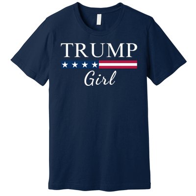 Trump Girl American Flag Vote Trump Republican Trump Girl Us Flag Conservative Premium T-Shirt