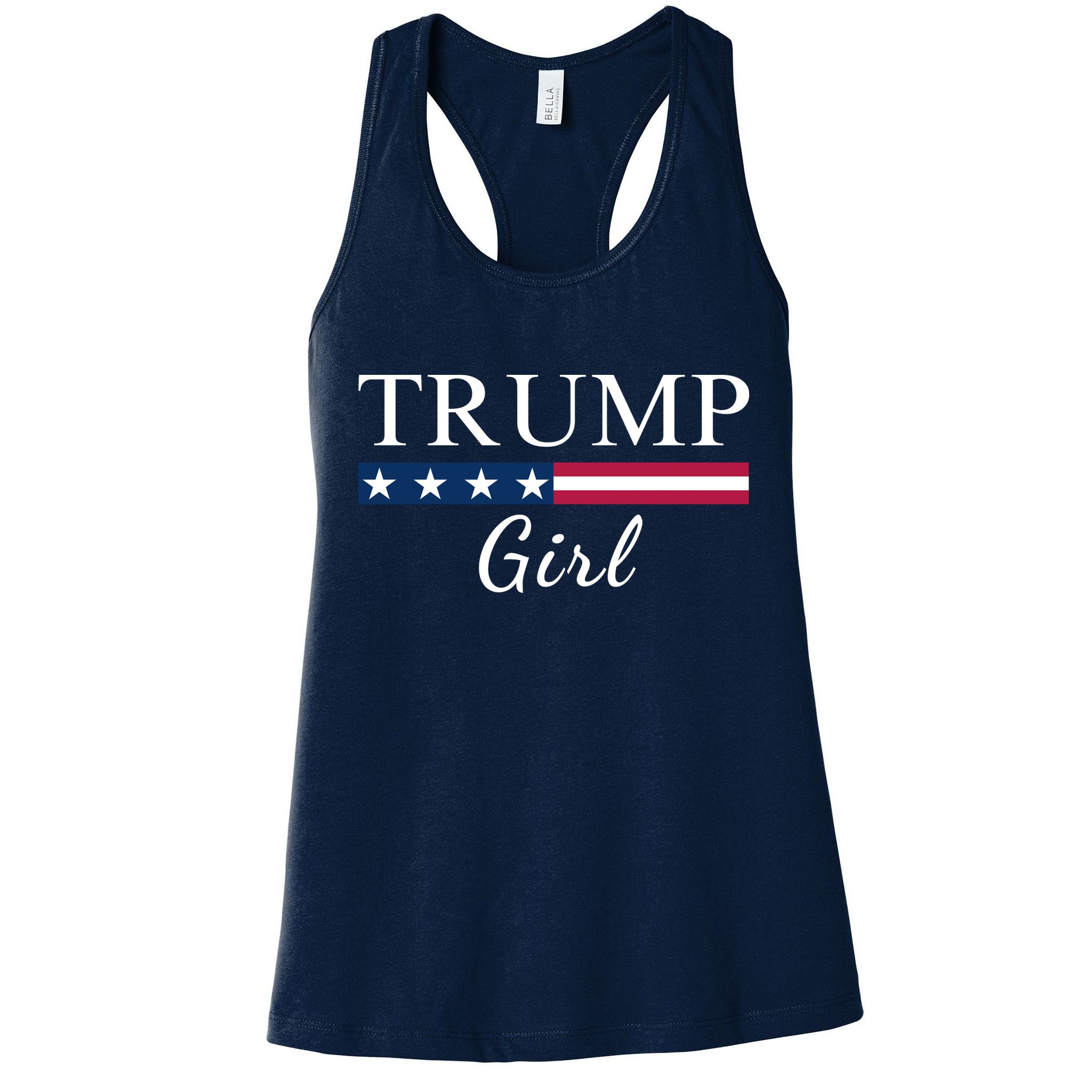 Trump Girl American Flag Vote Trump Republican Trump Girl Us Flag Conservative Womens Tank Top