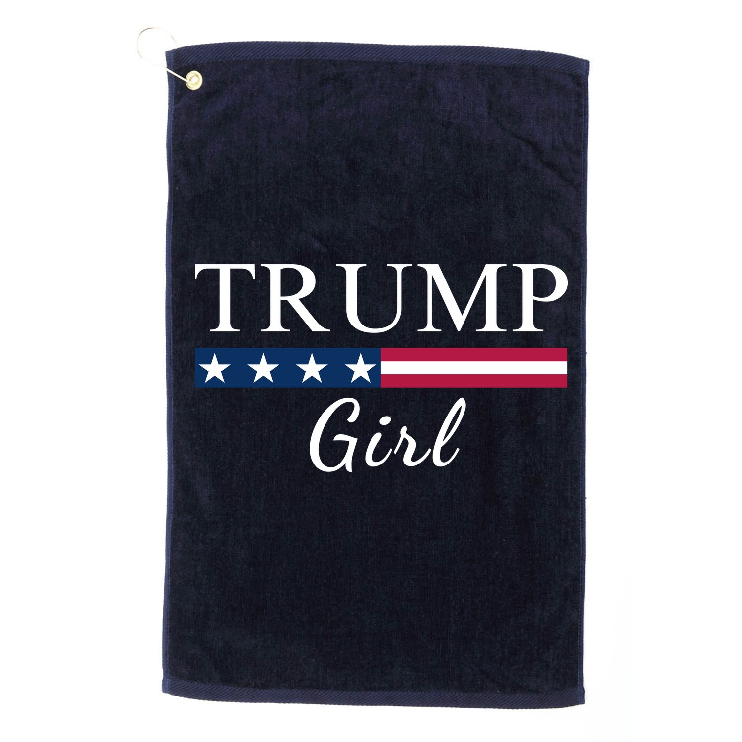 Trump Girl American Flag Vote Trump Republican Trump Girl Us Flag Conservative Golf Towel