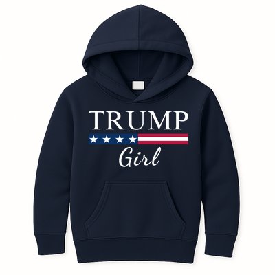 Trump Girl American Flag Vote Trump Republican Trump Girl Us Flag Conservative Kids Hoodie