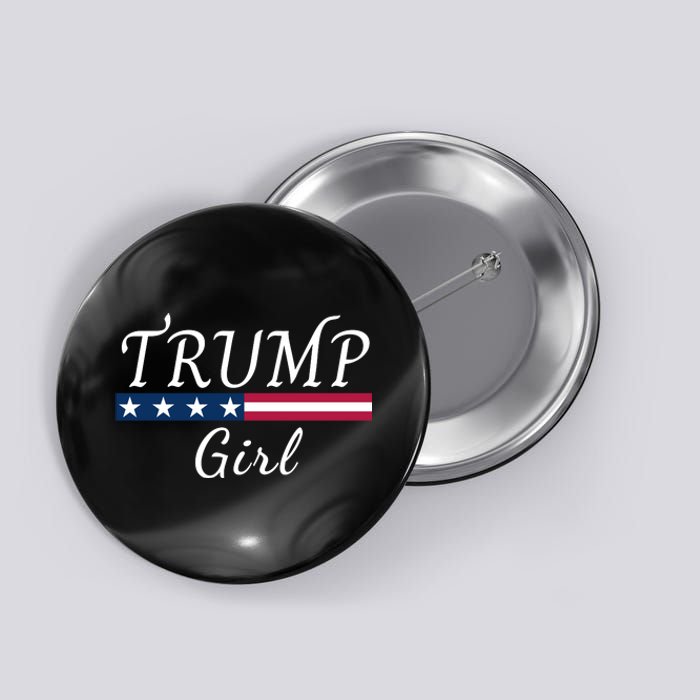 Trump Girl American Flag Conservative Vote Trump Republican Trump Girl Us Flag Button