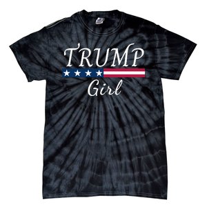 Trump Girl American Flag Conservative Vote Trump Republican Trump Girl Us Flag Tie-Dye T-Shirt