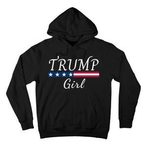 Trump Girl American Flag Conservative Vote Trump Republican Trump Girl Us Flag Tall Hoodie