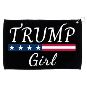 Trump Girl American Flag Conservative Vote Trump Republican Trump Girl Us Flag Grommeted Golf Towel