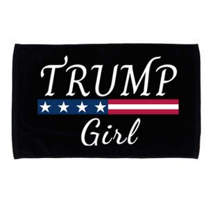 Trump Girl American Flag Conservative Vote Trump Republican Trump Girl Us Flag Microfiber Hand Towel