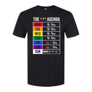 The Gay Agenda Support Gay Lgbt Funny Pride Month Rainbow Gift Softstyle CVC T-Shirt