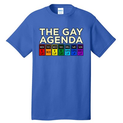 The Gay Agenda Lgbtq Pride Month Rainbow Supporter Graphic Cool Gift Tall T-Shirt