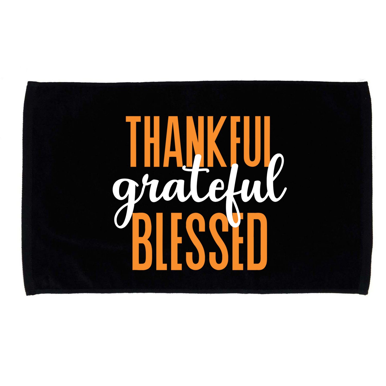 Thankful Grateful And Blessed Thanksgiving Holiday Microfiber Hand Towel