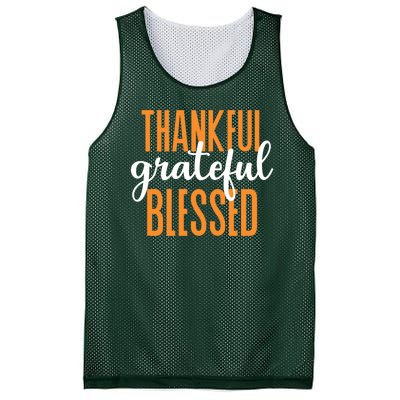 Thankful Grateful And Blessed Thanksgiving Holiday Mesh Reversible Basketball Jersey Tank