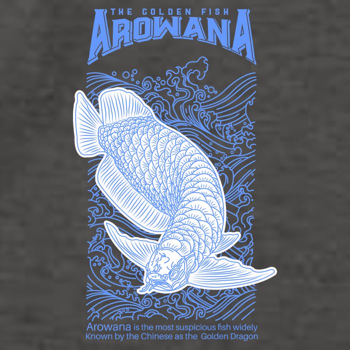 The Golden Arowana FIsh Vector Backpack