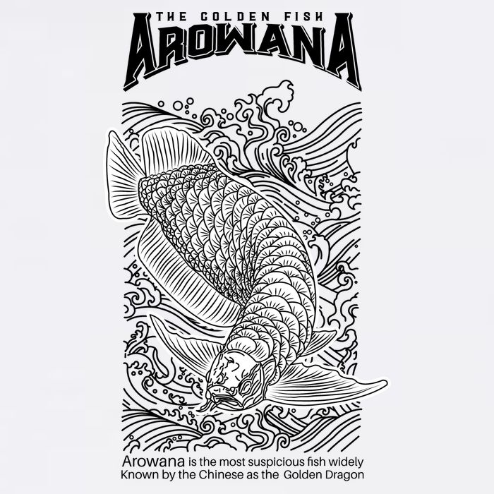 The Golden Arowana FIsh Performance Shirt