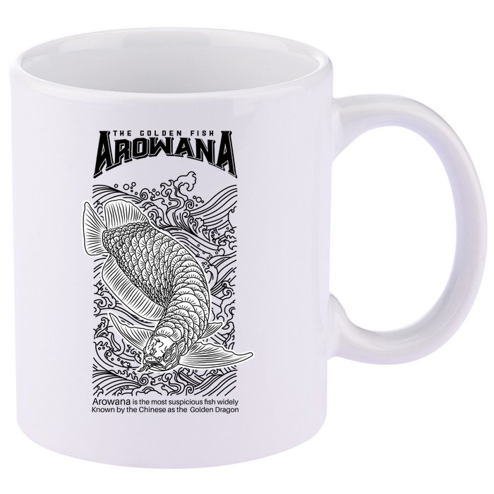 The Golden Arowana FIsh 11oz C Handle Ceramic Mug