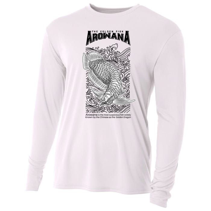 The Golden Arowana FIsh Cooling Performance Long Sleeve Crew