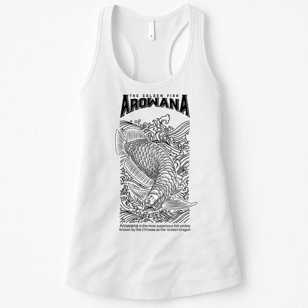 The Golden Arowana FIsh Womens Tank Top