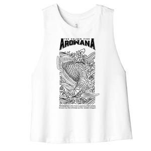 The Golden Arowana FIsh Women's Racerback Cropped Tank