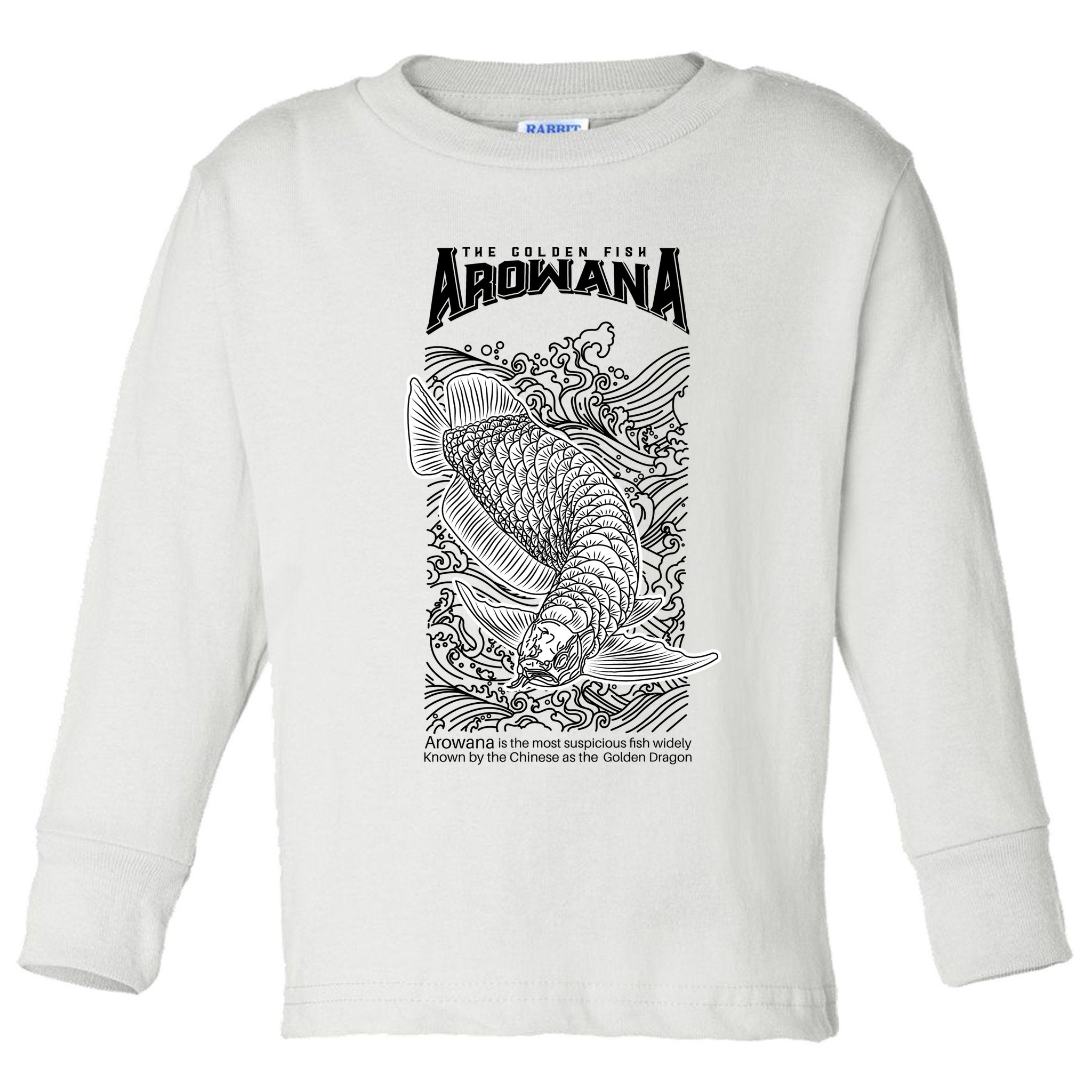 The Golden Arowana FIsh Toddler Long Sleeve Shirt