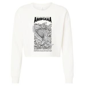 The Golden Arowana FIsh Cropped Pullover Crew