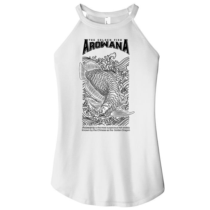 The Golden Arowana FIsh Women's Perfect Tri Rocker Tank