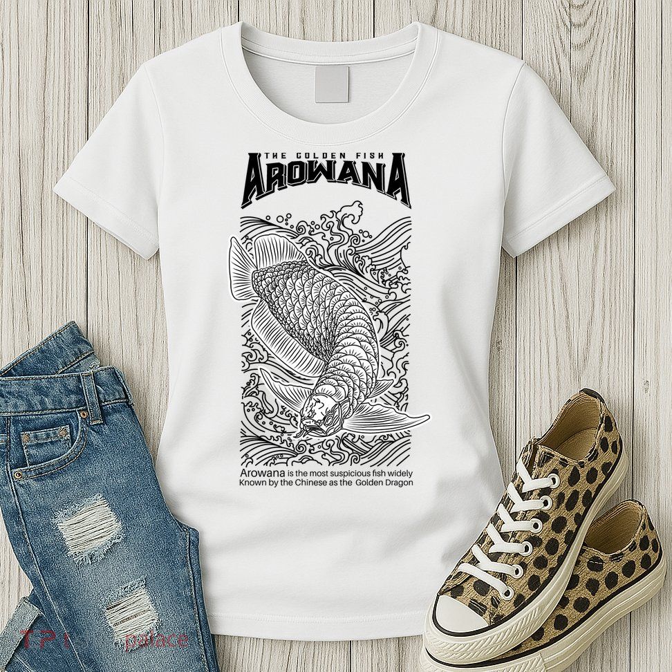The Golden Arowana FIsh Womens T-Shirt