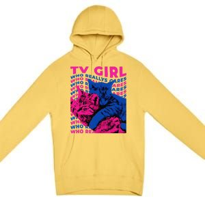 Tv Girl Album Frenchs Exit Who Really Cares Cat Tv Girl Premium Pullover Hoodie