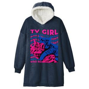 Tv Girl Album Frenchs Exit Who Really Cares Cat Tv Girl Hooded Wearable Blanket