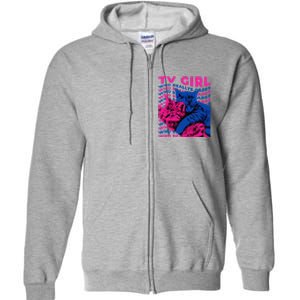 Tv Girl Album Frenchs Exit Who Really Cares Cat Tv Girl Full Zip Hoodie