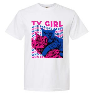 Tv Girl Album Frenchs Exit Who Really Cares Cat Tv Girl Garment-Dyed Heavyweight T-Shirt