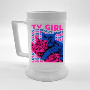 Tv Girl Album Frenchs Exit Who Really Cares Cat Tv Girl Beer Stein