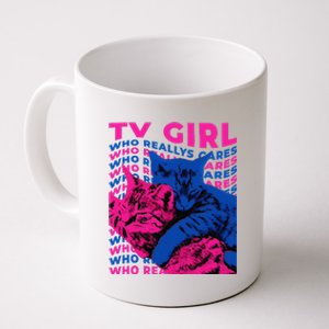 Tv Girl Album Frenchs Exit Who Really Cares Cat Tv Girl Coffee Mug