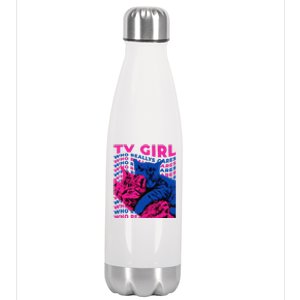 Tv Girl Album Frenchs Exit Who Really Cares Cat Tv Girl Stainless Steel Insulated Water Bottle