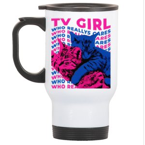 Tv Girl Album Frenchs Exit Who Really Cares Cat Tv Girl Stainless Steel Travel Mug