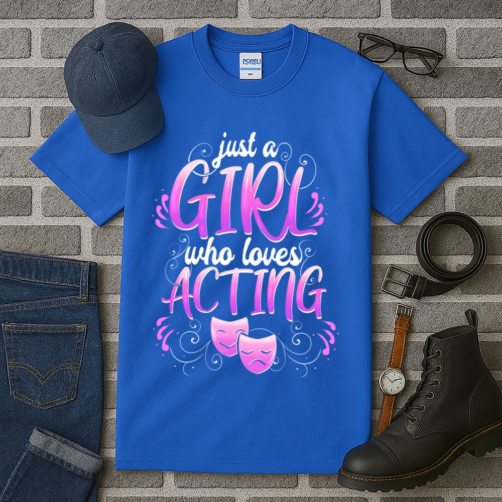 Theatre Girl Acting Broadway Gift Musicals Theater Gift Tall T-Shirt