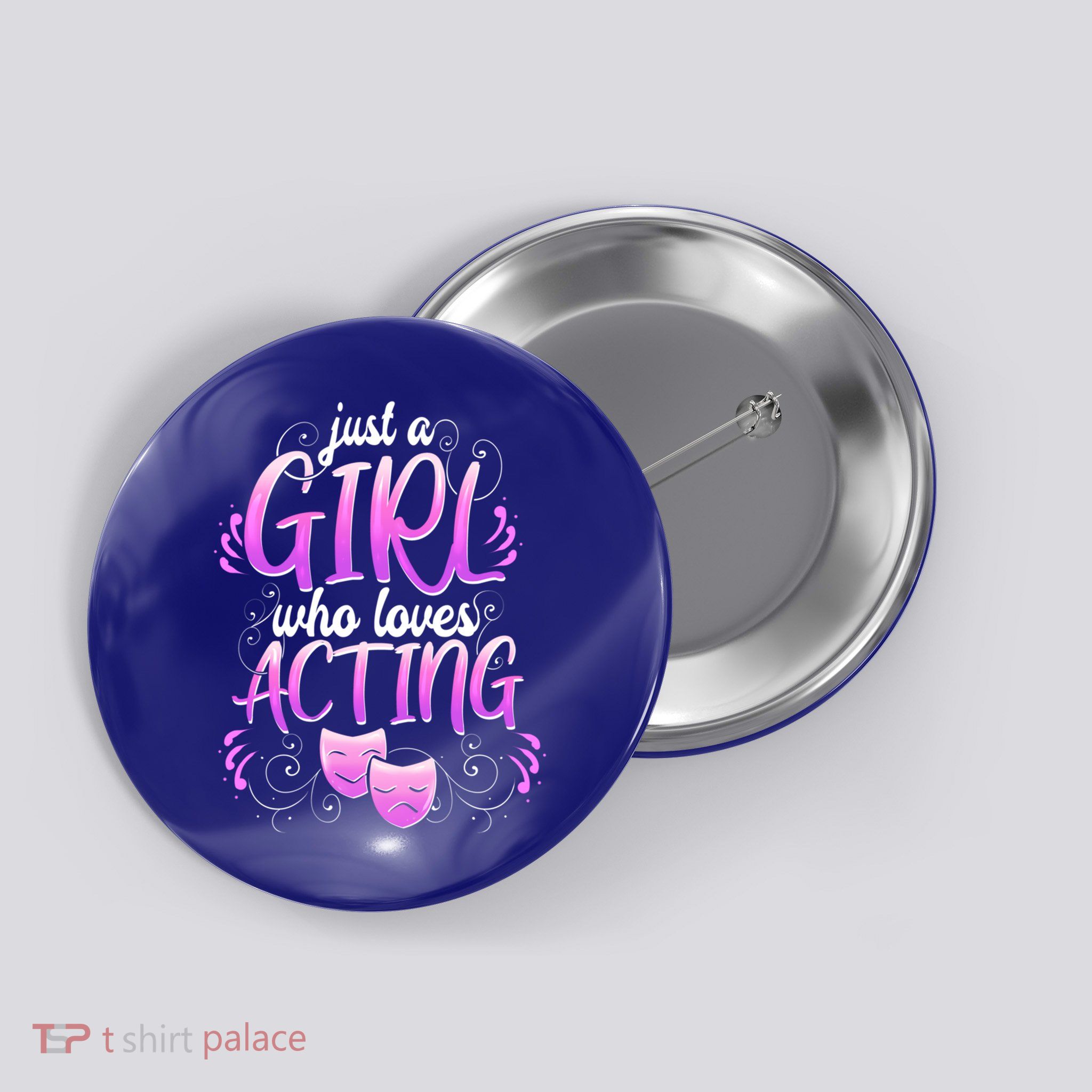 Theatre Girl Acting Broadway Gift Musicals Theater Gift Button