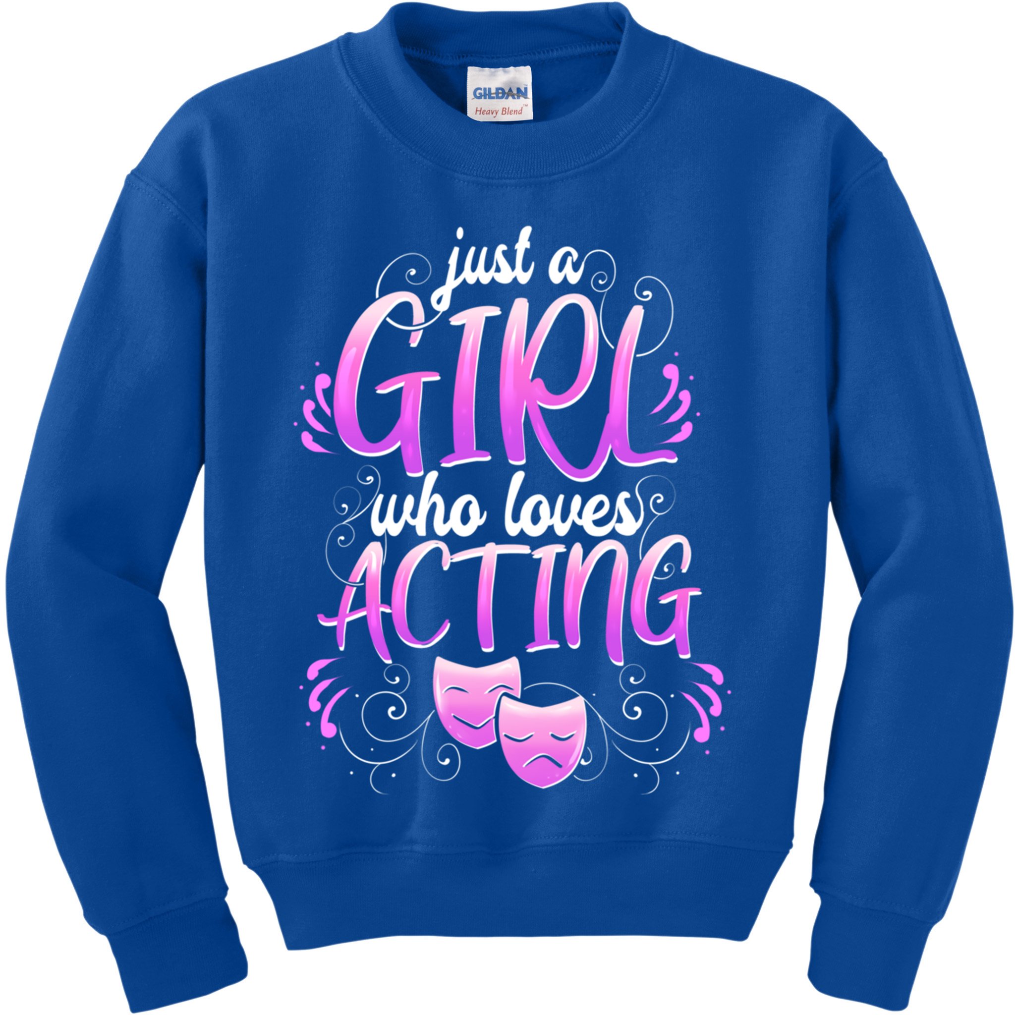 Theatre Girl Acting Broadway Gift Musicals Theater Gift Kids Sweatshirt