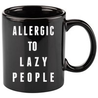 Trendy Graphic Allergic To Lazy People Funny Gift 11oz C Handle Ceramic Mug