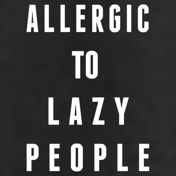 Trendy Graphic Allergic To Lazy People Funny Gift Golf Towel
