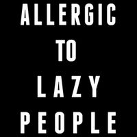 Trendy Graphic Allergic To Lazy People Funny Gift Cropped Pullover Crew