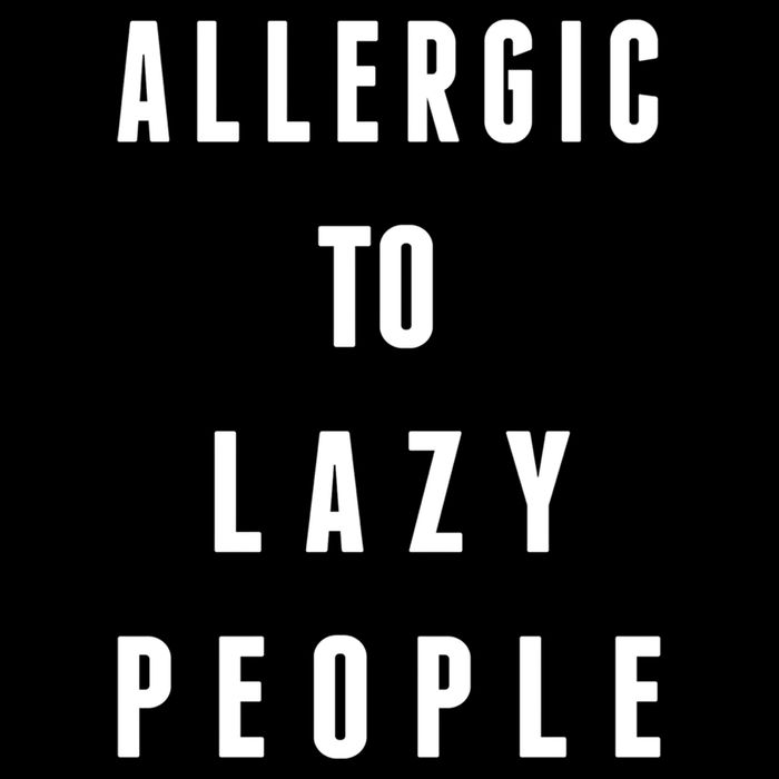 Trendy Graphic Allergic To Lazy People Funny Gift Cropped Pullover Crew