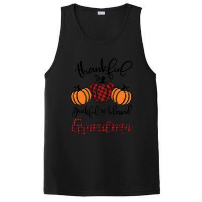 Thankful Grateful And Blessed Grandma Pumkin Thankgiving Gift PosiCharge Competitor Tank