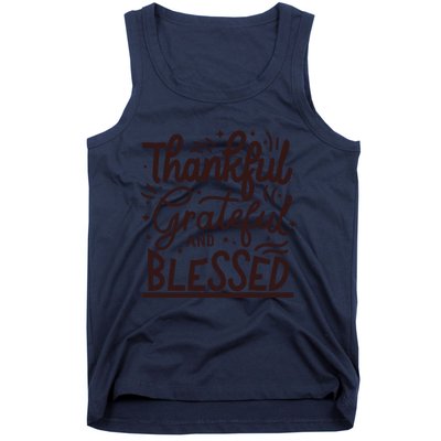 Thankful Grateful And Blessed Tank Top