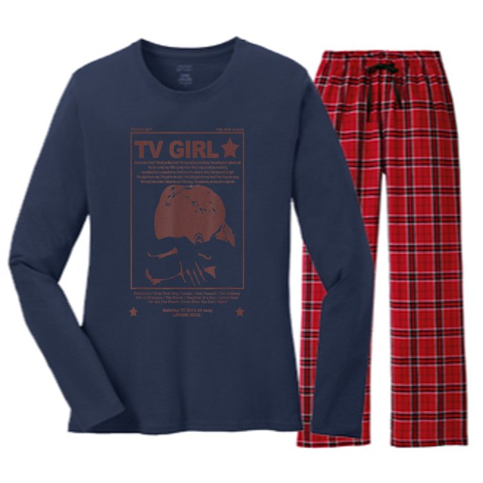 Tv Girl Album Frenchs Exit Women's Long Sleeve Flannel Pajama Set 