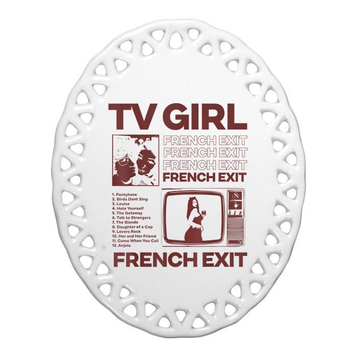 Tv Girl Album Frenchs Exit Ceramic Oval Ornament