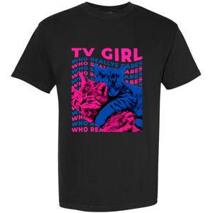 Tv Girl Album Frenchs Exit Who Really Cares Cat Tv Girl Garment-Dyed Heavyweight T-Shirt