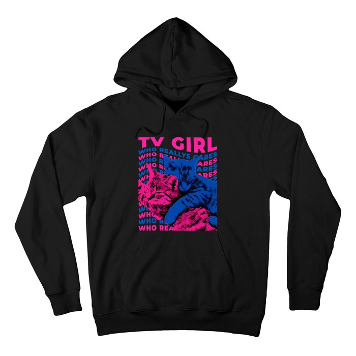 Tv Girl Album Frenchs Exit Who Really Cares Cat Tv Girl Hoodie