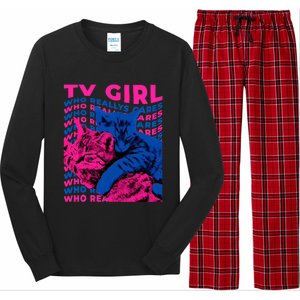 Tv Girl Album Frenchs Exit Who Really Cares Cat Tv Girl Long Sleeve Pajama Set