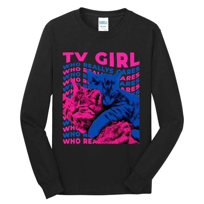 Tv Girl Album Frenchs Exit Who Really Cares Cat Tv Girl Tall Long Sleeve T-Shirt